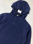 TECH HODDIE CHAMPION MINI SCRIPT LOGO (azul marinho)