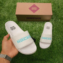 Chinelo hocks white/aqua